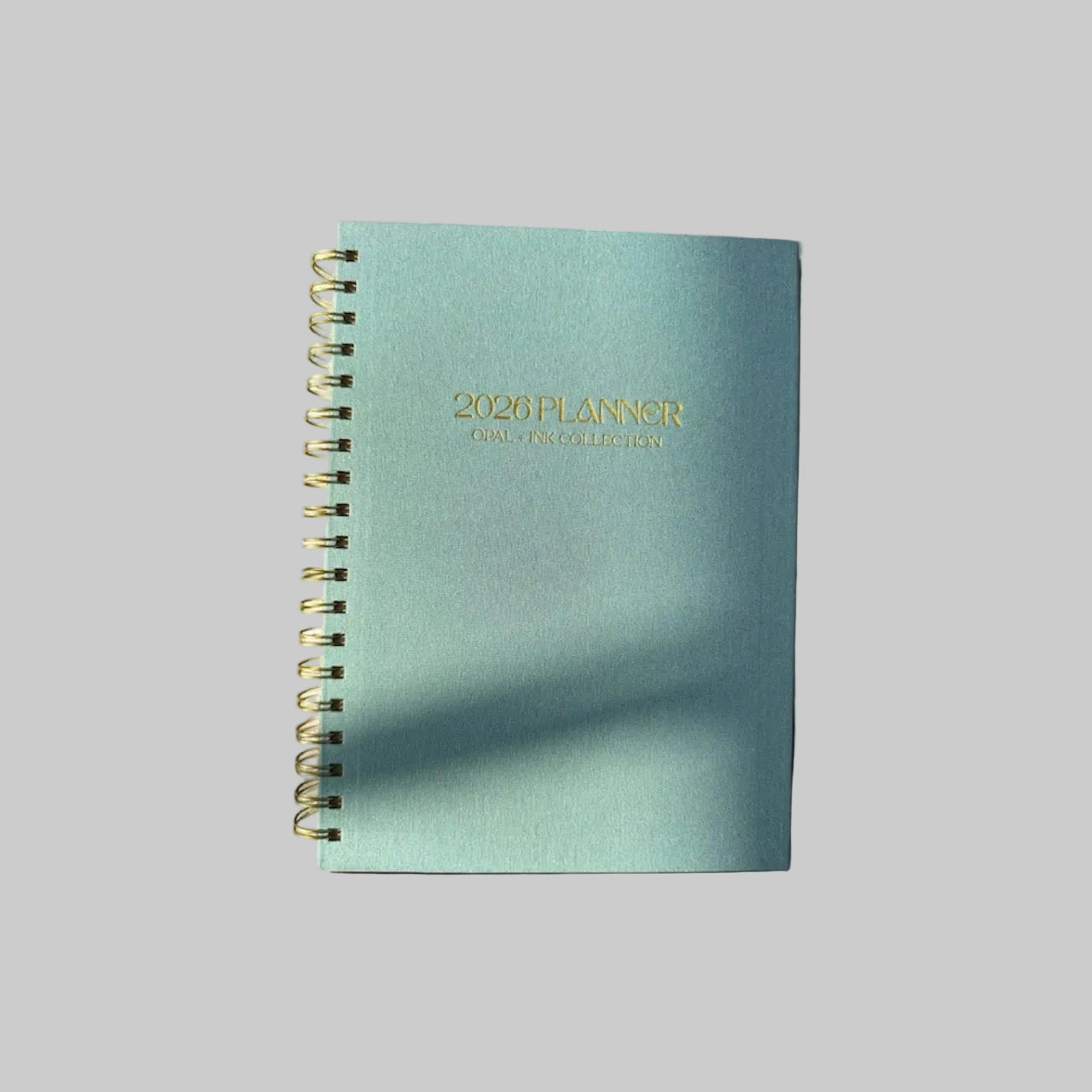 OPAL + INK 2026 Planner -Blue Linen (Gold Wire-O)