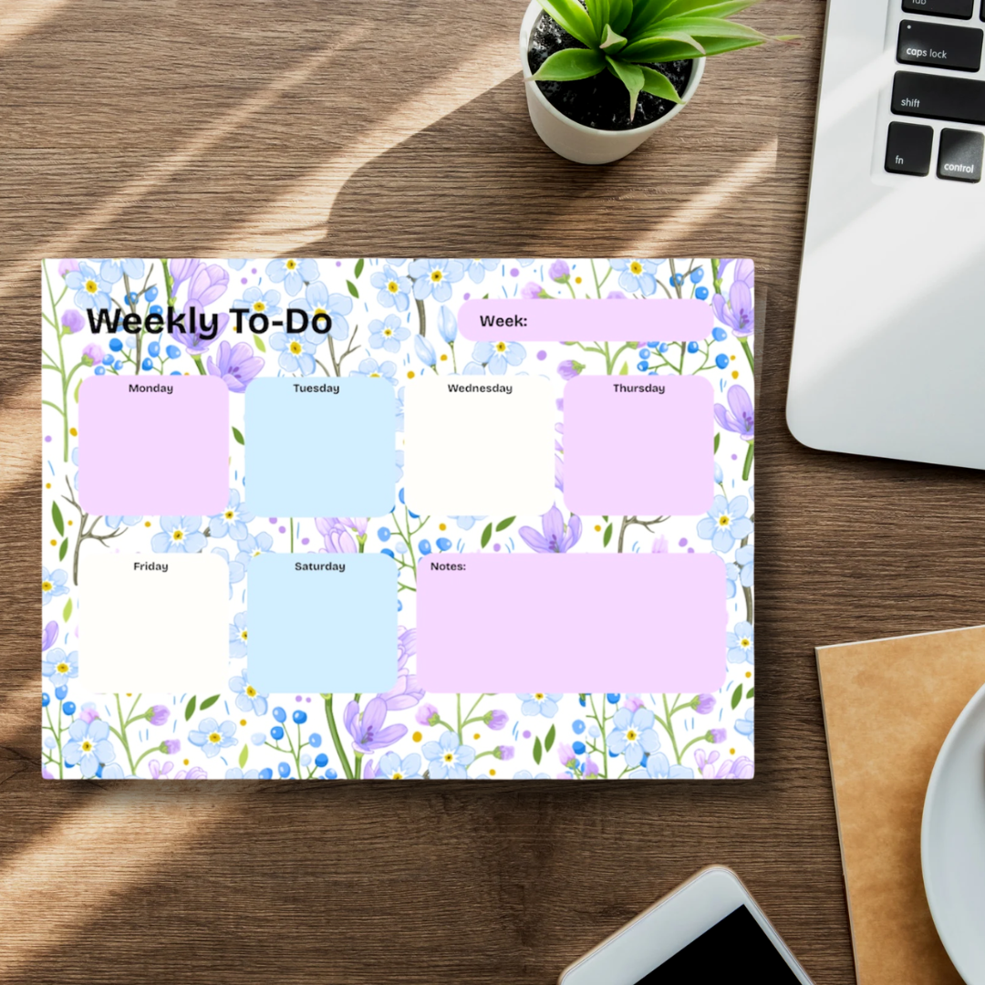 Weekly Notepad - For the Love of Flowers