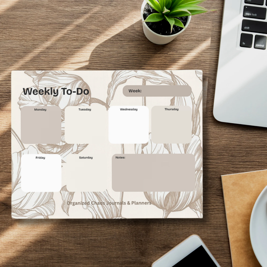 Weekly Notepad - Soft Roses